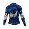 Jersey Ciclismo Manga Larga Maillot Mtb Extream Deporte Camuflaje Azul - Imagen 4