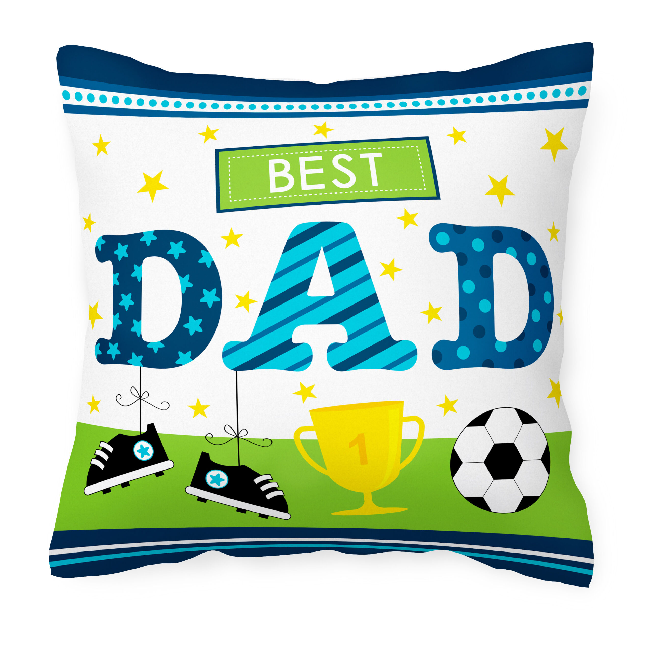 Cojín Tla Almohada Dia del Padre El Mejor Papá Futbol Soccer