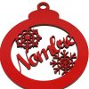Esferas Navidad Personalizada De 10cm Madera Mdf Mayoreo - Imagen 3
