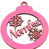 Esferas Navidad Personalizada De 10cm Madera Mdf Mayoreo - Imagen 2