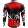 Jersey Ciclismo Manga Larga Maillot Mtb Llantas Derrape Rojo Y Negro - Imagen 2