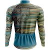 Jersey Ciclismo Manga Larga Maillot Mtb Calavera Adornada Corona Rayas - Imagen 2