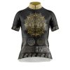 Jersey Ciclismo Manga Corta Maillot Mtb Dorado Calendario Azteca Negra - Imagen 3