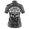 Jersey Ciclismo Manga Corta Maillot Mtb Calavera Gris Penacho Ojos Rojo - Imagen 4