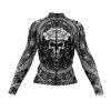 Jersey Ciclismo Manga Larga Maillot Mtb Calavera Gris Penacho Ojos Rojo - Imagen 3