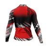 Jersey Ciclismo Manga Larga Maillot Mtb Llantas Derrape Rojo Y Negro - Imagen 4