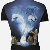Playera  Full Print Caballero Indio Con Lobos - Imagen 2
