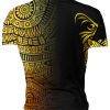 Playera Sublimada Caballero Blanca Jaguar Grecas Dorado - Imagen 2