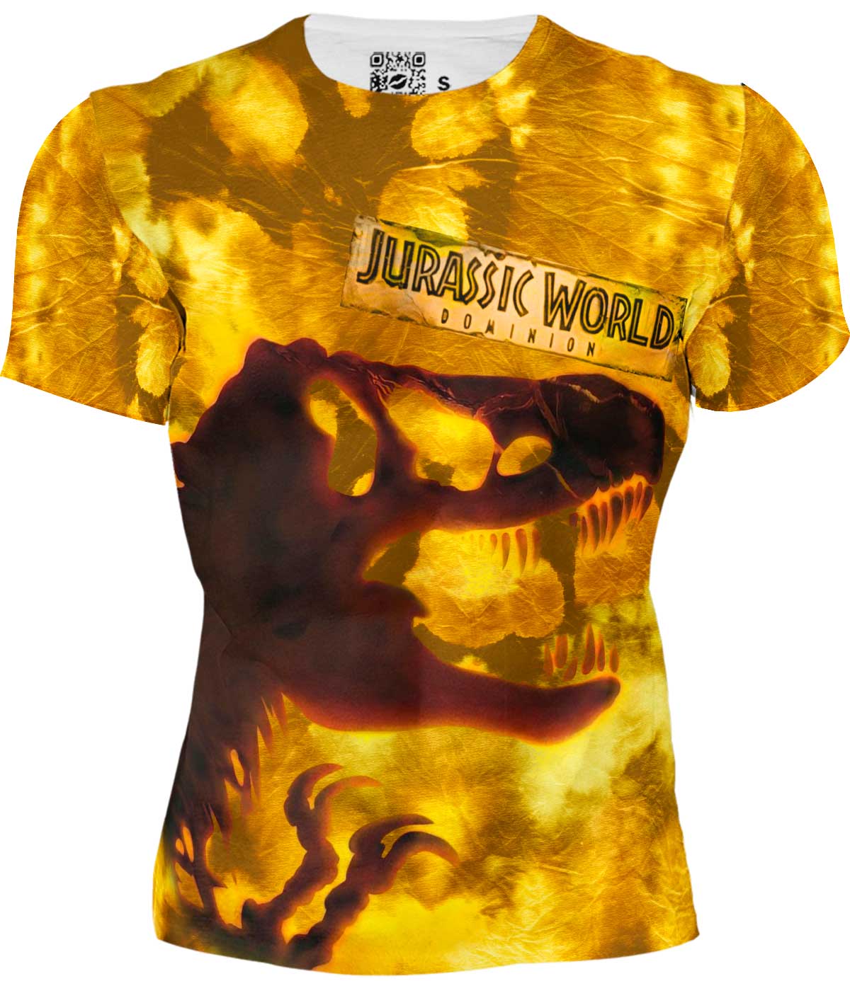 Playera Sublimada Mundo Jurásico Dinosaurios Dorado