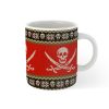 Taza Impresión Calavera Pirata Espadas Suéter Navidad - Imagen 2
