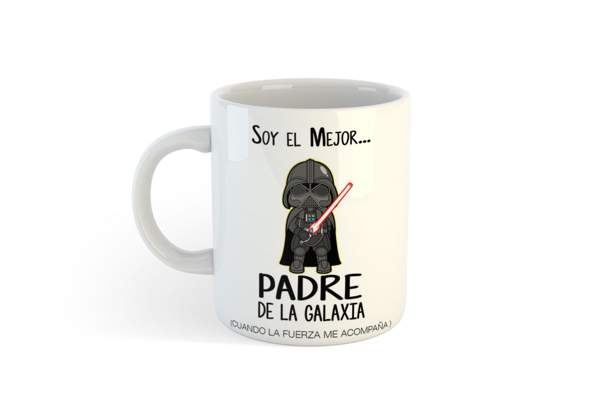 Taza Sublimada Dia del Padre Soy el Mejor Padre de la Galaxia Guerra de las Galaxias