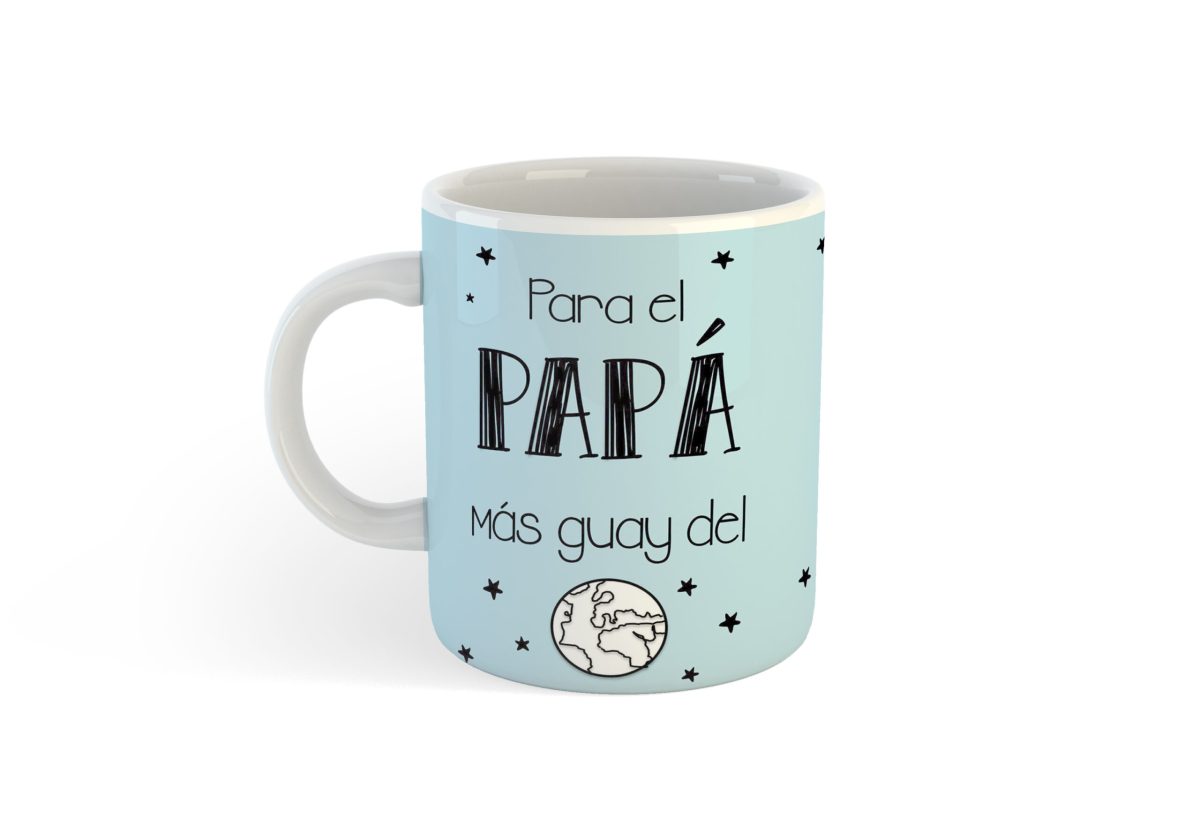 Taza Sublimada Azul Dia Del Padre Para El Papa Mas Guay Del Mundo
