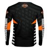 Playera Sublimada Manga Larga Full Print Motor Cycles Harley Davidson Naranja - Imagen 2
