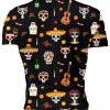 Playera Full Print Sublimada Caballero Catrines Gatos y Guitarras - Imagen 2