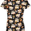Playera Full Print Dama Gatitos Catrina - Imagen 2