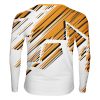 Playera Manga Larga Motociclismo Naranja y Blanco - Imagen 2
