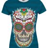 Playera Full Print Dama calavera-azúcar - Imagen 2