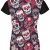 Playera Full Print Dama calaveras-de-azúcar-collage - Imagen 3