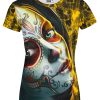 Playera Full Print Dama catrina-amarilla-dia-de-muertos - Imagen 2