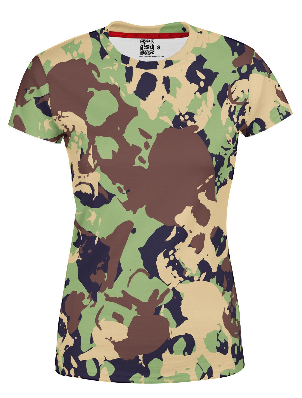 Playera Full Print Dama CRANEOS CAMUFLAJE