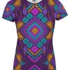 Playera Full Print Dama Tribal Colores - Imagen 2