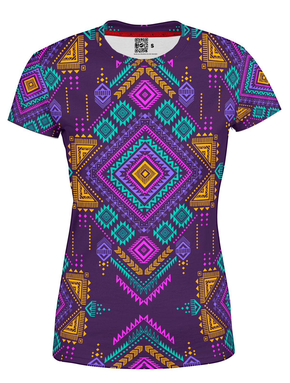 Playera Full Print Dama Tribal Colores