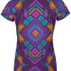 Playera Full Print Dama Tribal Colores - Imagen 3