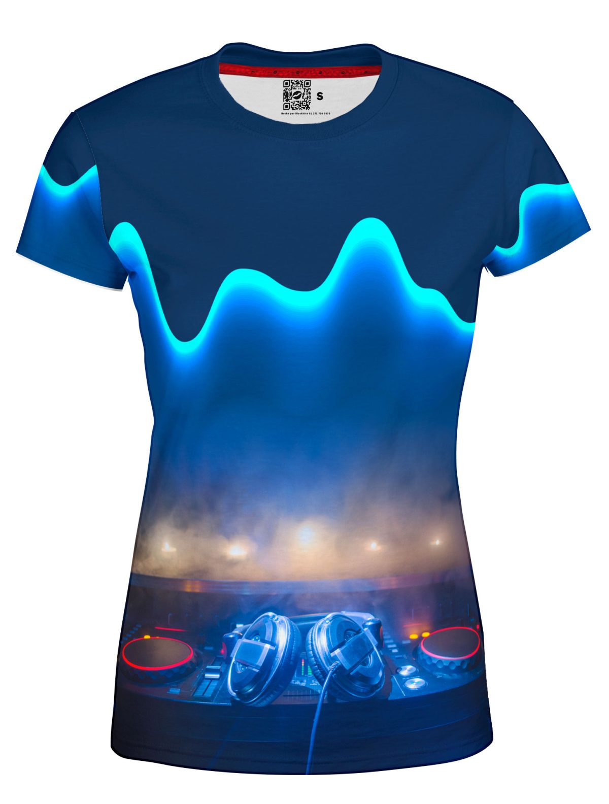 Playera Full Print Dama DJONDAS NEON AZULES