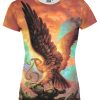 Playera Full Print Dama BANDERA MEXICO 254 AGUILA CAFE - Imagen 2