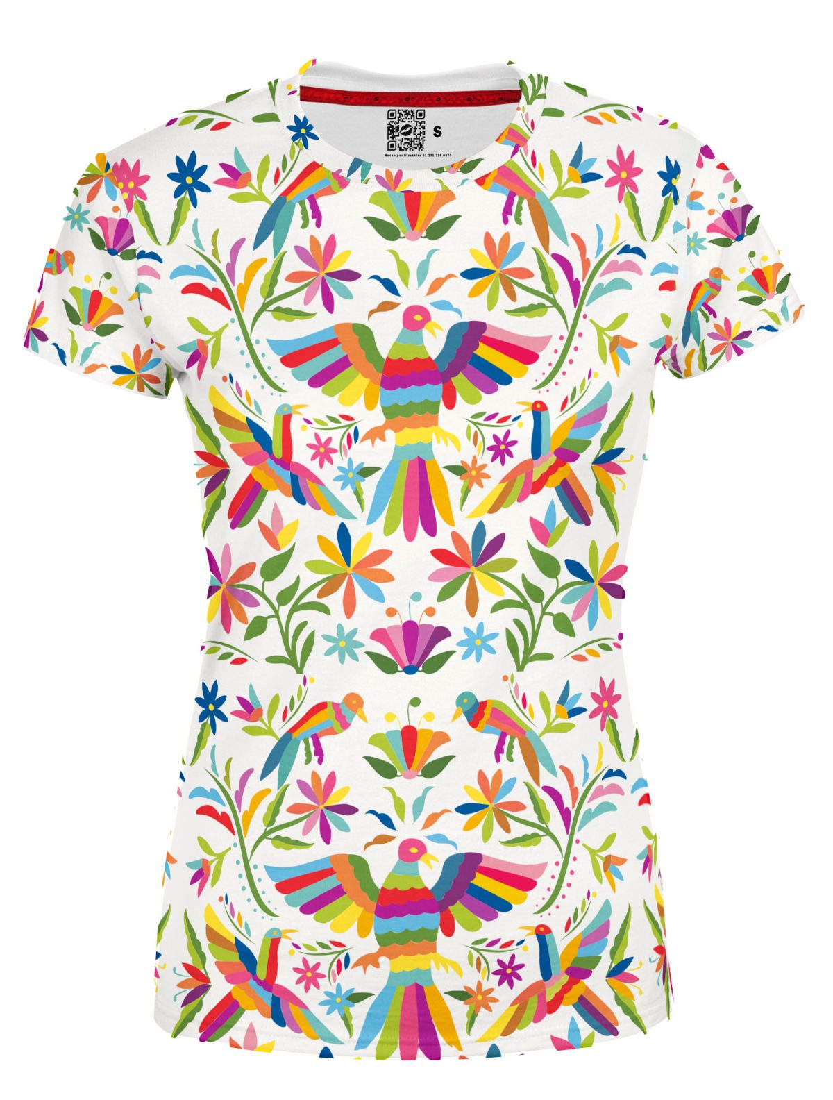 Playera Full Print Dama MEXICO ALEBRIJE COLORES HUICHOL
