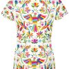 Playera Full Print Dama MEXICO ALEBRIJE COLORES HUICHOL - Imagen 3