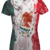Playera Full Print Dama bandera-México-248 - Imagen 2