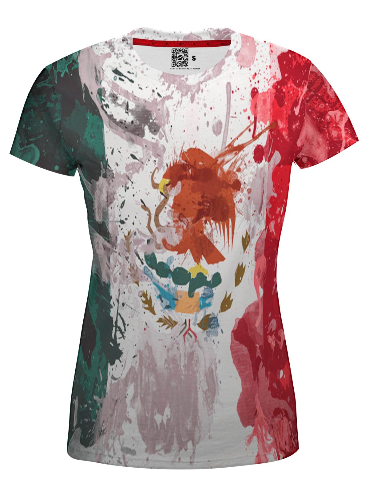 Playera Full Print Dama bandera-México-248