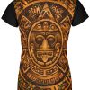 Playera Full Print Dama Prehispánico Calavera Piedra - Imagen 3