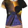 Playera Full Print Dama  pirámide 073 prehispánico - Imagen 2