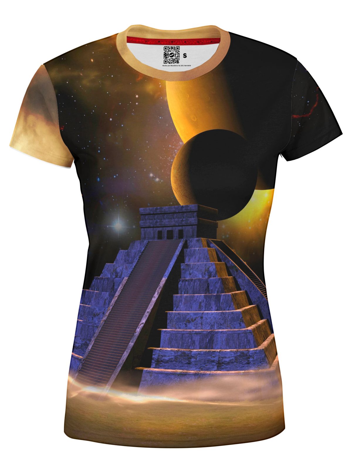 Playera Full Print Dama  pirámide 073 prehispánico