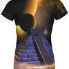 Playera Full Print Dama  pirámide 073 prehispánico - Imagen 3