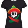 Playera Full Print Dama chile México calavera - Imagen 2