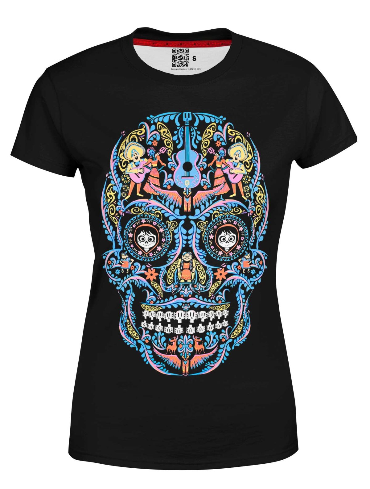 Playera Full Print Dama calavera-coco