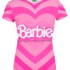 Playera Full Print Dama Barbie Corazones 1 - Imagen 2