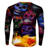 Playera Caballero Manga Larga Calavera Día de Muertos Cultura Viva - Imagen 2