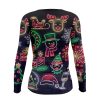 Playera Dama Manga Larga Navidad Figuras Neón C0032 - Imagen 2