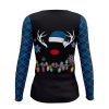 Playera Dama Manga Larga Gorro con Cuernos y Luces con Nombre C0034 - Imagen 2