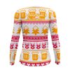 Playera Dama Manga Larga Navidad Santa Tarro de Cerveza Ugly - Imagen 2