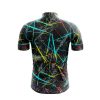 Jersey Ciclismo Manga Corta Maillot Mtb  Gris Extremo Rayas de Colores C0010 - Imagen 2