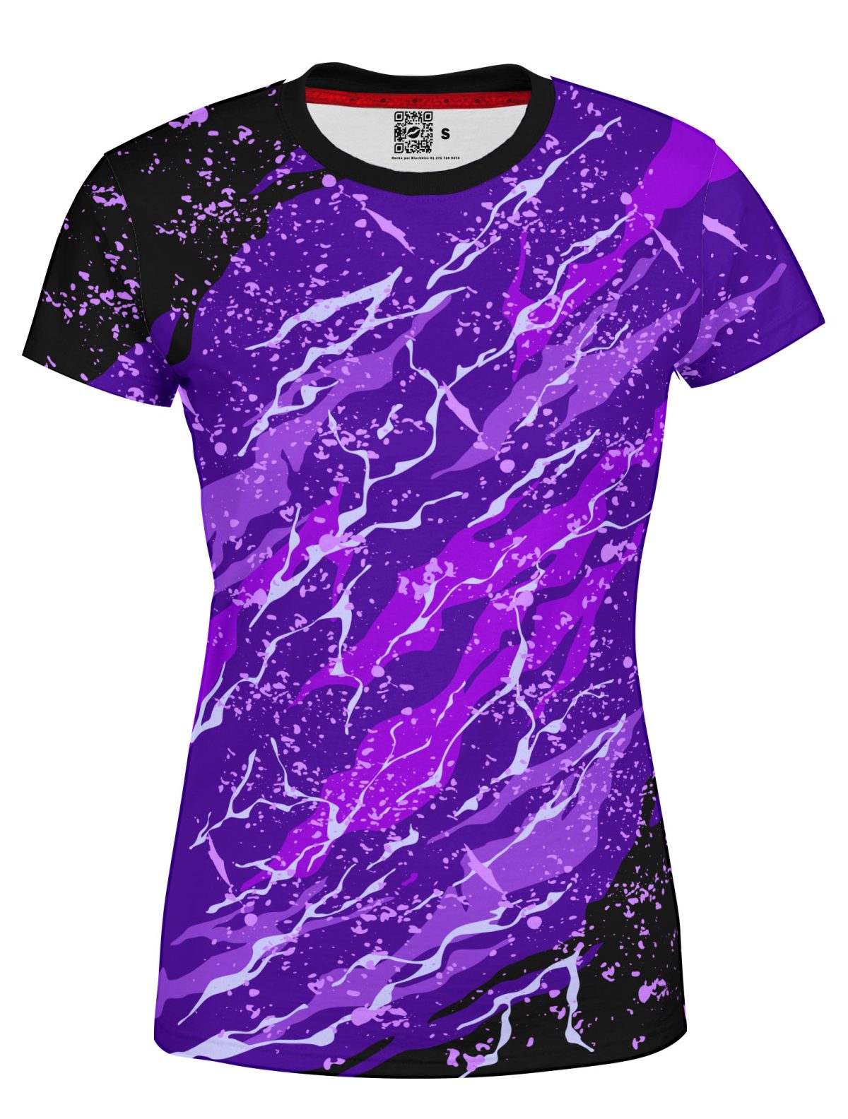Playera Dama Manga Corta Rayos Morados L0007