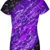 Playera Dama Manga Corta Rayos Morados L0007 - Imagen 2