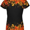Playera Dama Manga Corta Llamas L0001 - Imagen 2