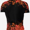 Playera Caballero Manga Corta Llamas Naranja L0001 - Imagen 2