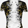 Playera Caballero Manga Corta Grietas Amarillas L0004 - Imagen 2
